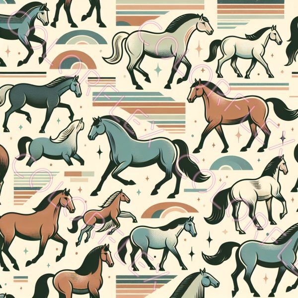 wv 1447 Horse Print